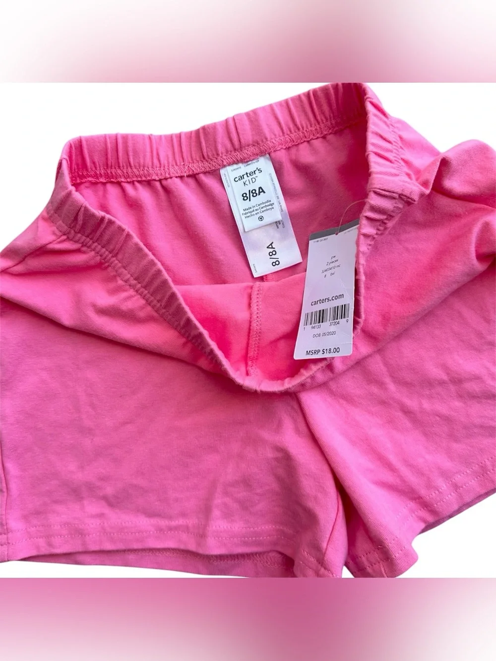 NWT Carter's size 8 girls pink cartwheel shorts